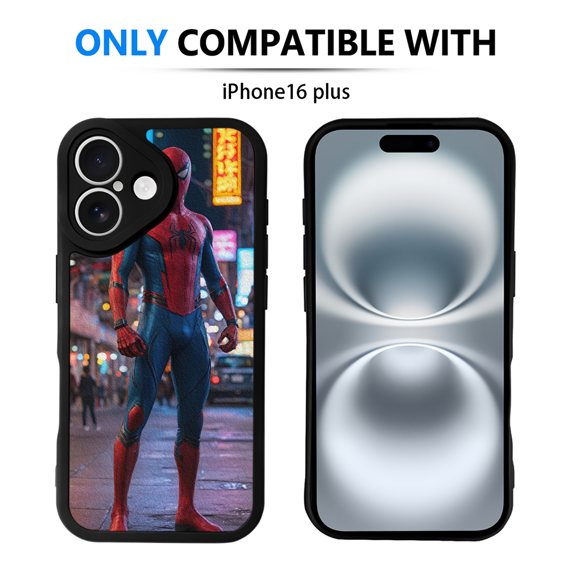 Spider Man スパイダーマン 【iPhone 16シリーズ対応】シリコンスマホケース（レザー調） 材質：シリコン